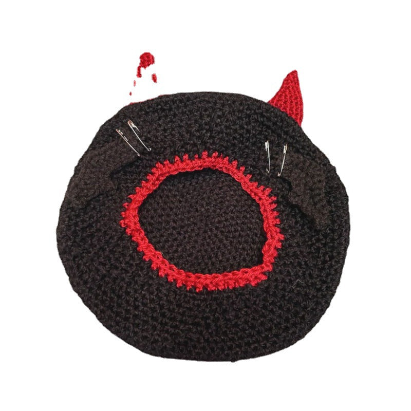 Devil Horn Knitted Hat Early Spring Wool Hat