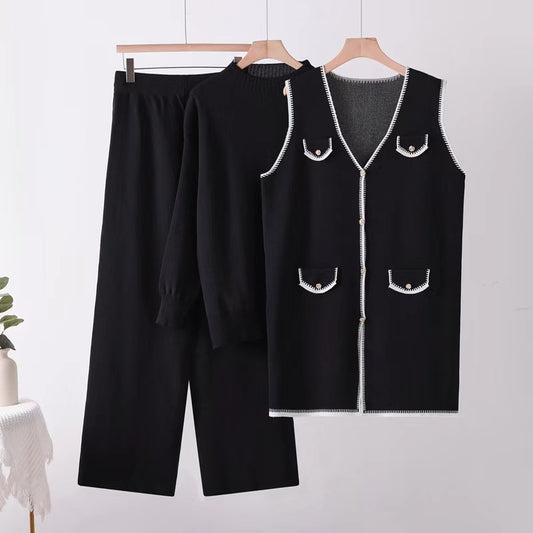 French-style Waistcoat Jacket Knitted Vest