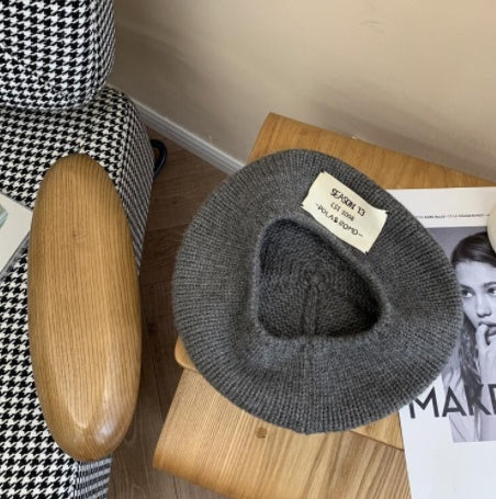 Women's Autumn And Winter Knitted Beret Warm Wool  Yuppie