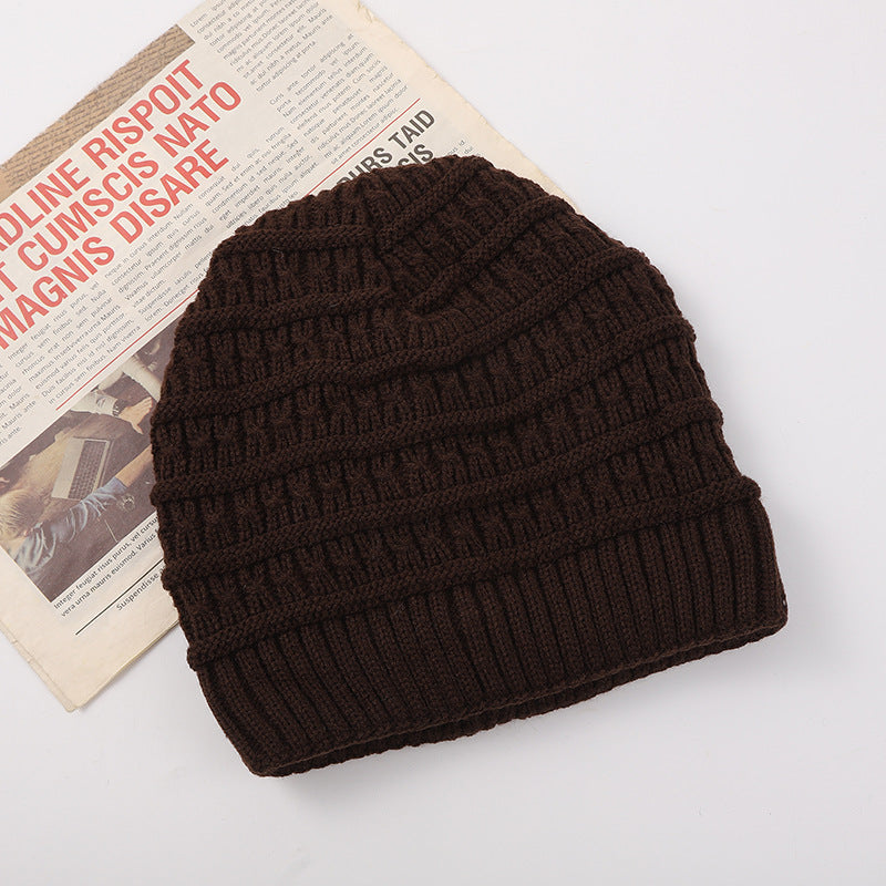 Jacquard Striped Men's Knitted Warm Wool Hat