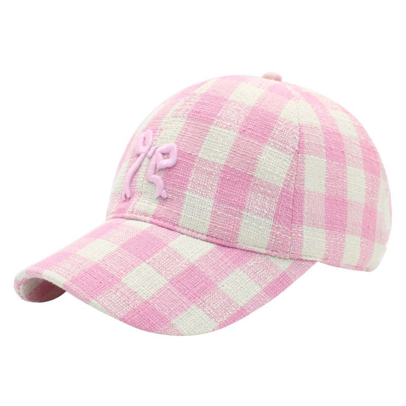 Spring Three-dimensional Embroidery Bow Baseball Cap Women's Fashionable Peaked Cap Sun Protection Hat