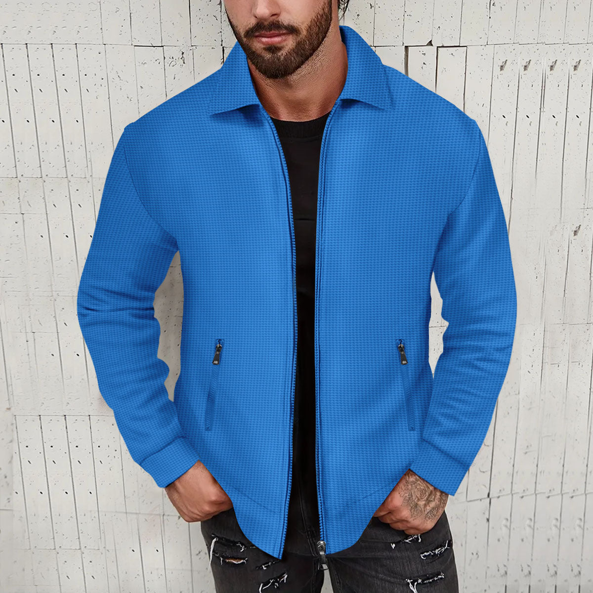 Revers Slim-fit Cardigan Herrejakke Frakke