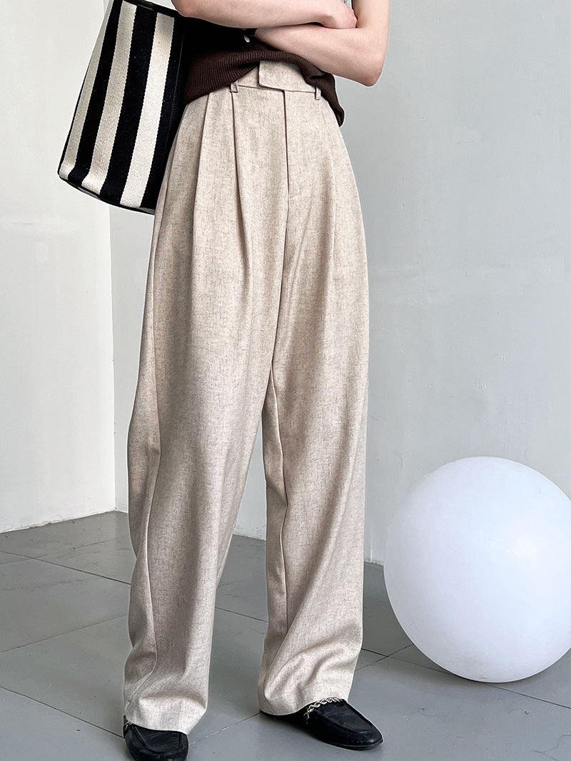 Spring And Autumn New Commuter Loose Drooping Wide-leg Pants