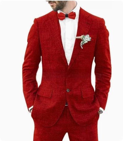 Men's Suit Linen Suit Wedding Party