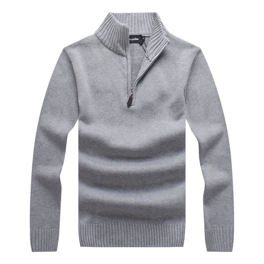 Mænds sweater koreansk stil, slank langærmet afslappet striktrøje, stribet uld til mænd