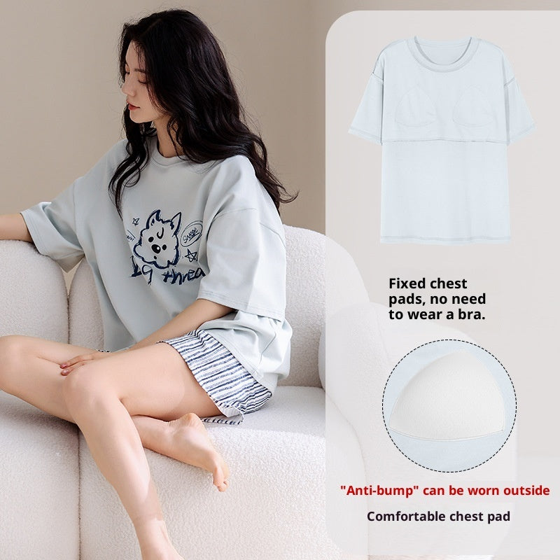 Cute Cartoon Homewear Set For Outwear