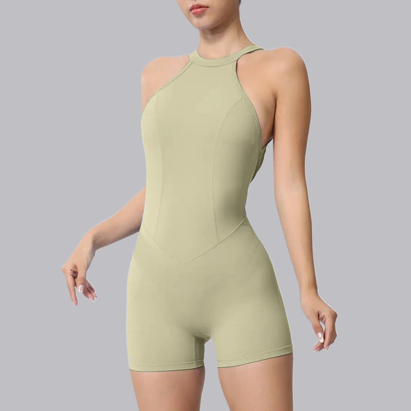 Tætsiddende sports-jumpsuit yogadragt