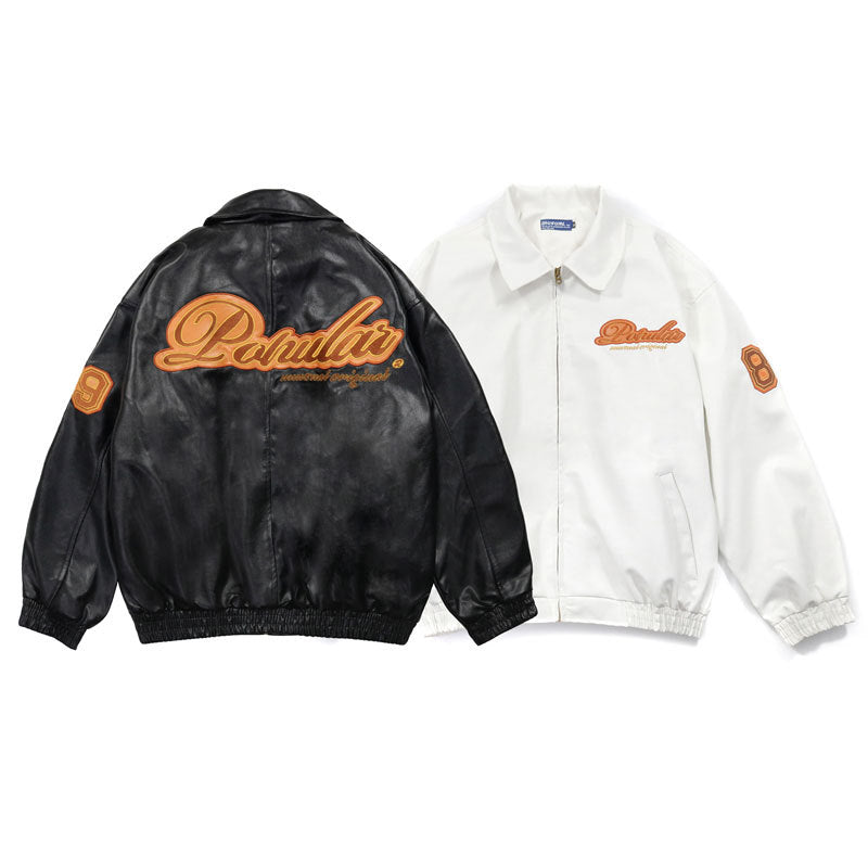 Men's Casual High Collar Embroidered Print Sports Jacket