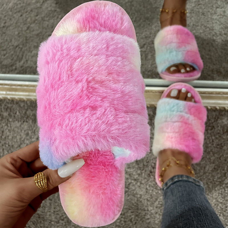 Nye fluffy hjemmesko til kvinder til efterår og vinter
