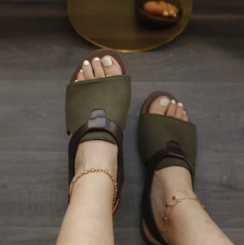 Summer Flat Round Toe Casual Buckle Female Sandals
