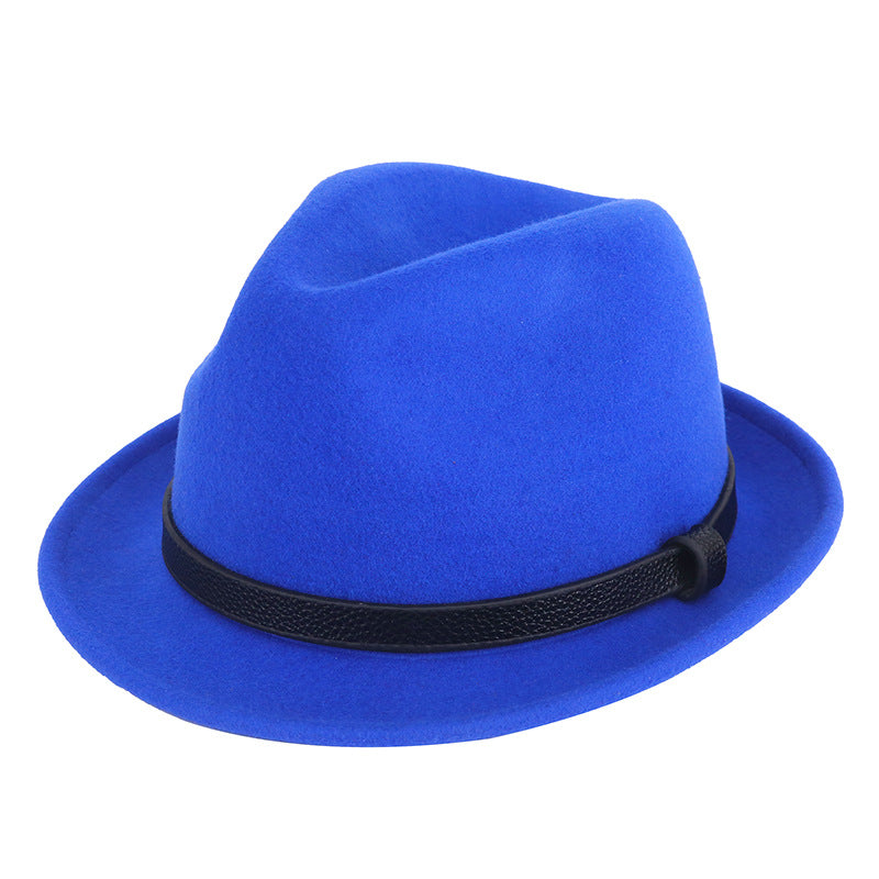 Autumn And Winter Pure Wool Rolled Edge Short Brim Bell British Gentleman Hat