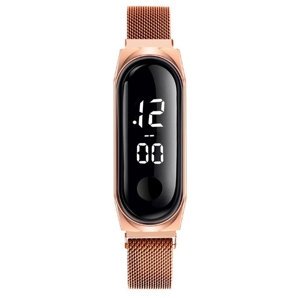 Korean Fashion Simple Ladies Magnet Buckle Mesh Strap Watch