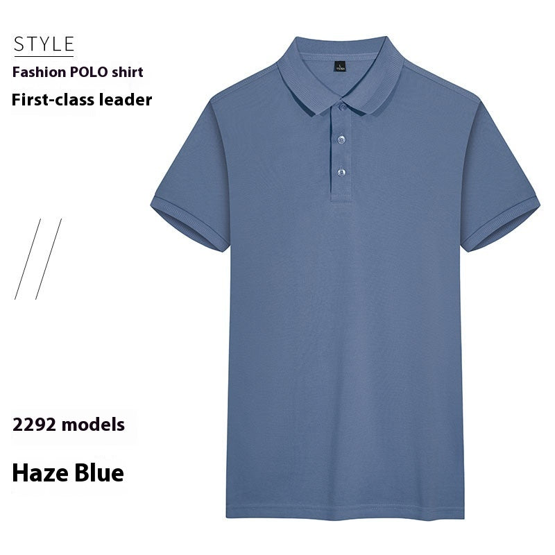 Summer Lapels Polo Shirt Short Sleeve Thin Breathable