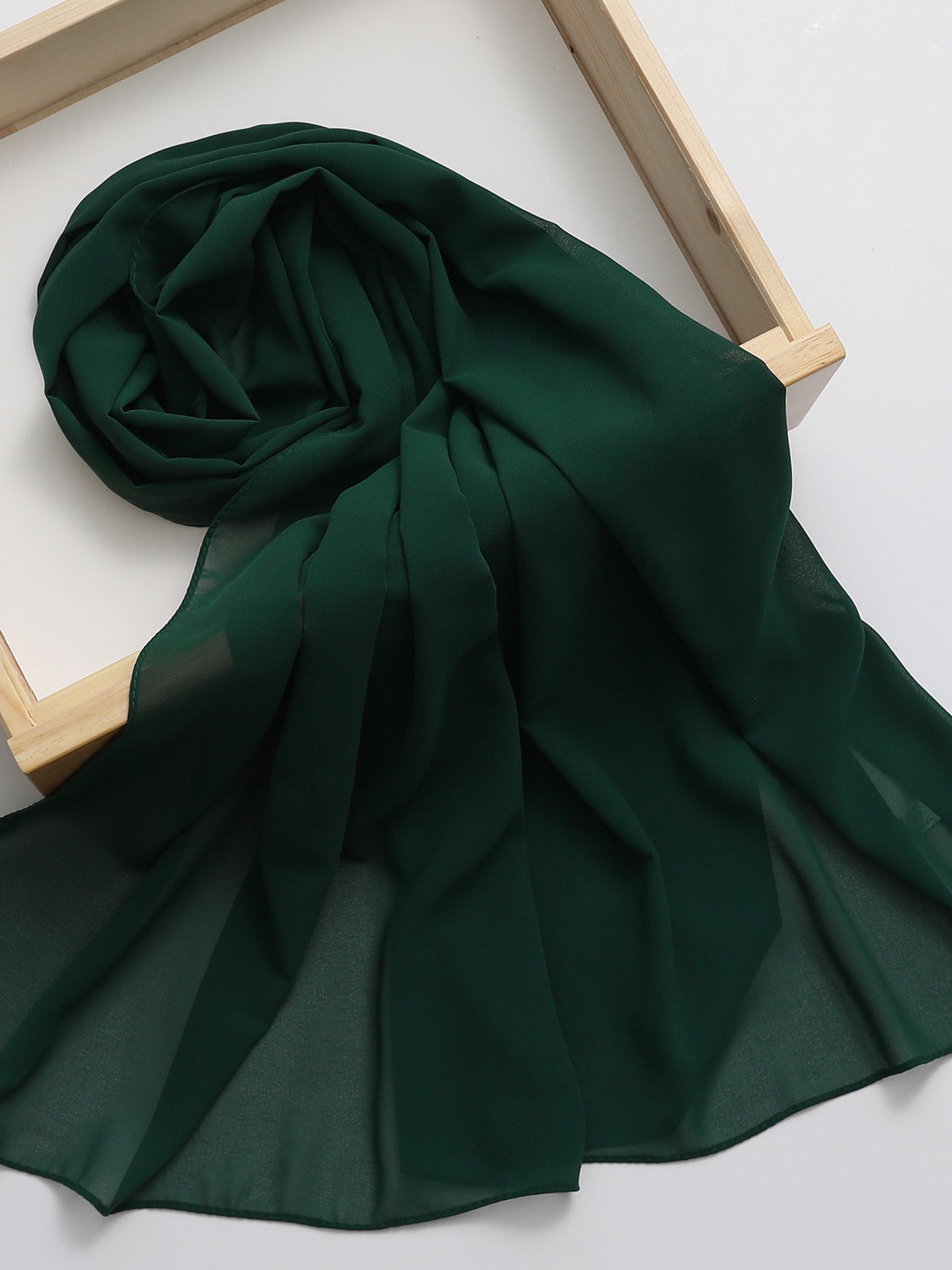 Ethnic Style High Quality Solid Color Hemp Chiffon Headscarf