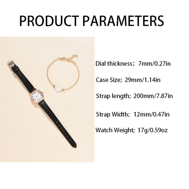 Square Plate Leather Belt Artistic Retro Women's Watch