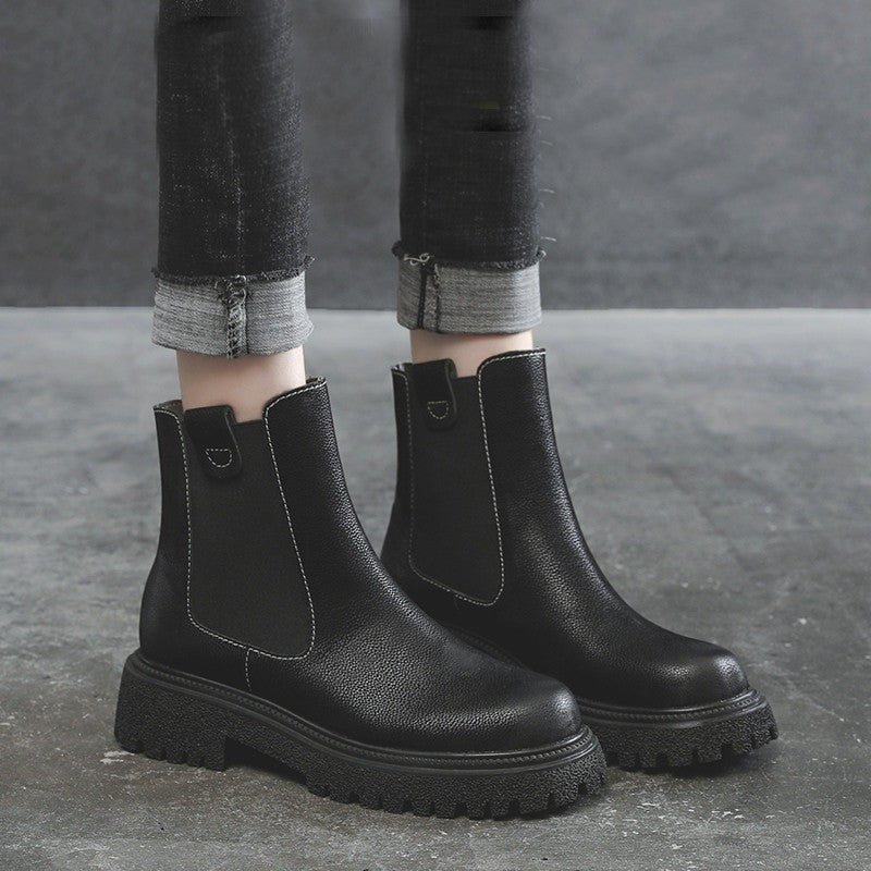 Retro Martin Boots Women's Thick-soled Thick HeelShort