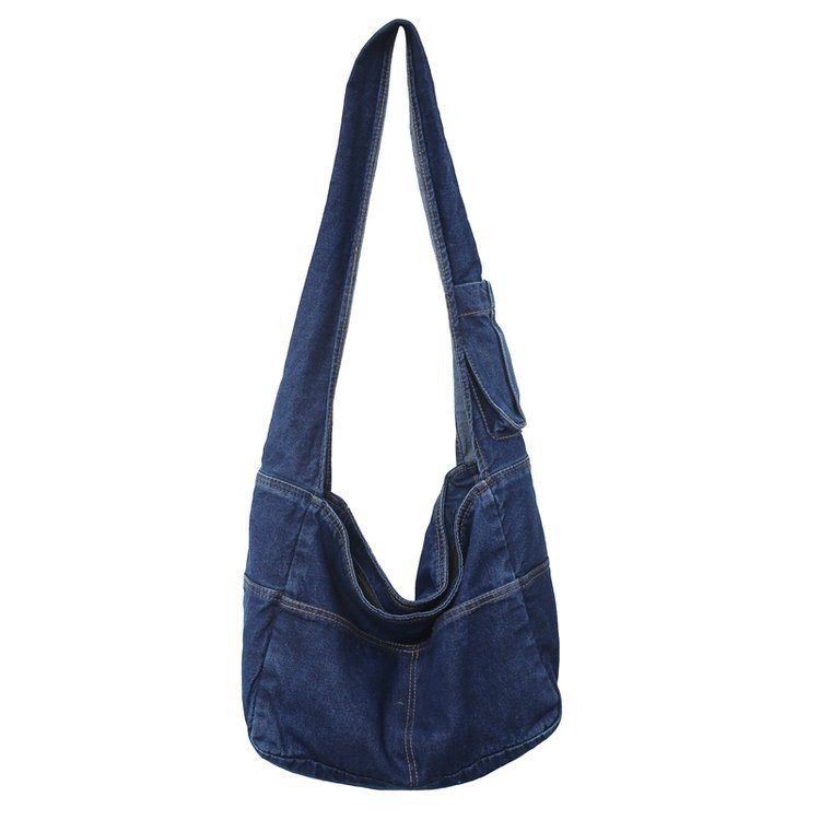 Denim Canvas Bag Women's Shoulder Large-capacity Backpack