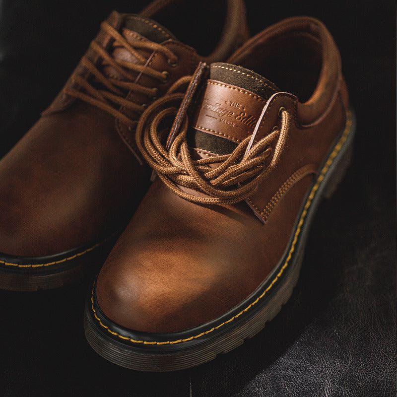 Retro Tooling Men's Casual Leather Shoes