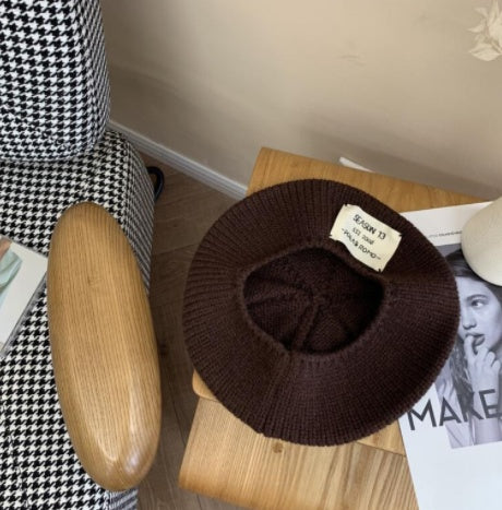 Women's Autumn And Winter Knitted Beret Warm Wool  Yuppie