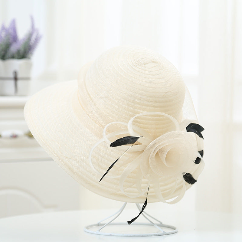 Organza Top Hat New Spring And Summer Feather