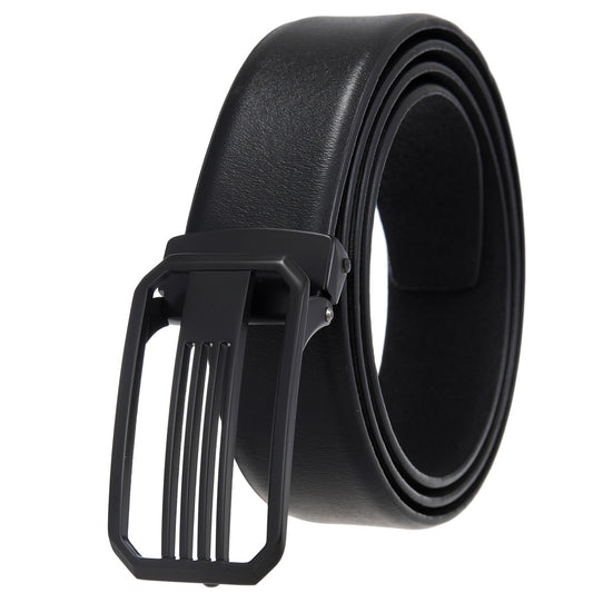 Pin Buckle Belt Two-layer Cowhide Punching Belt