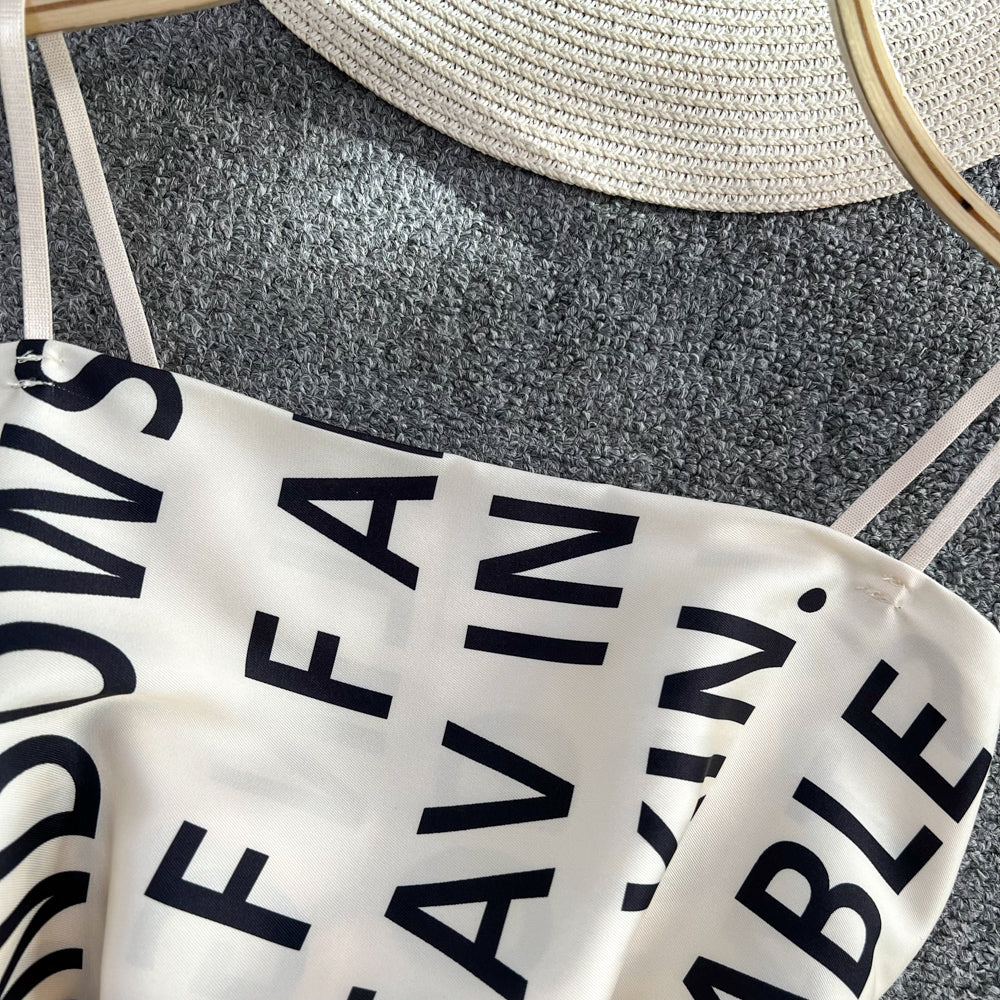 Triangle Belly Pocket Letter Bra Scarf Vest