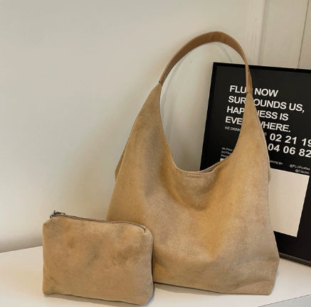 Deerskin Suede Commuter Underarm Bag