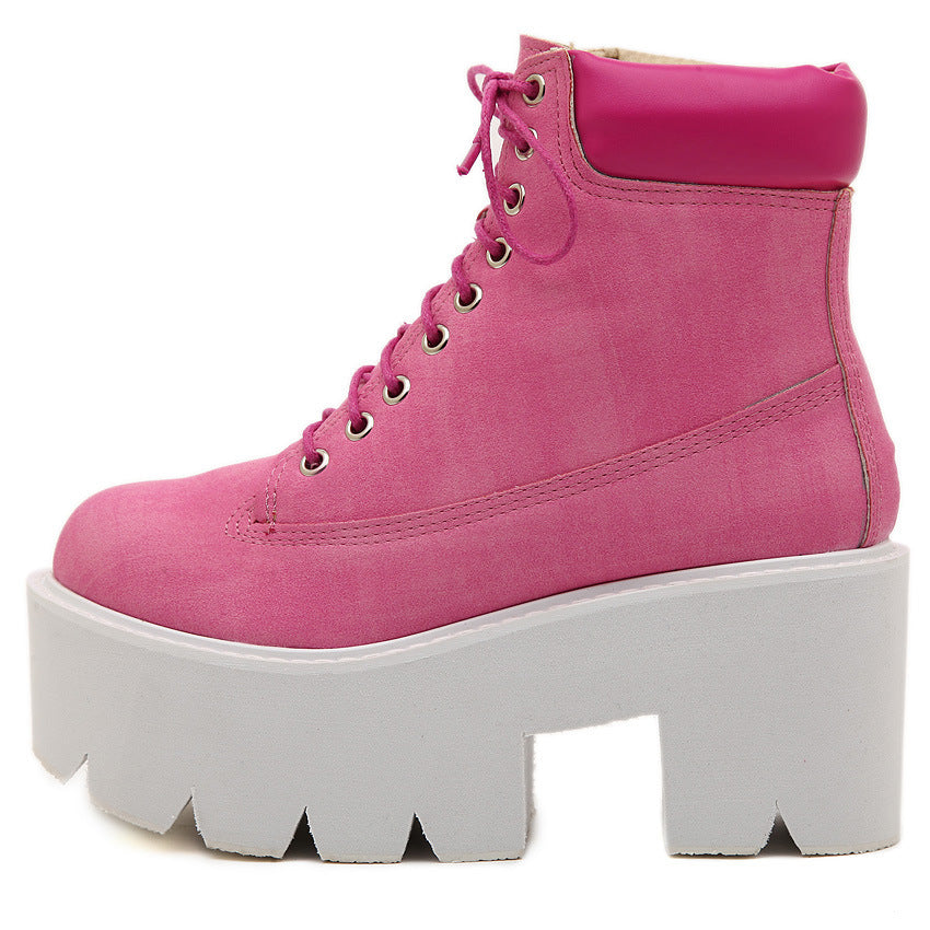 Super Texture Rock Female Boots Of High Quality