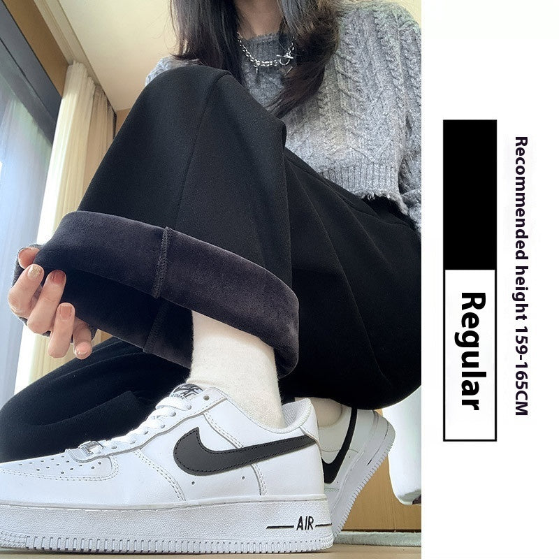 Fleece-lined Sports Pants Female Autumn And Winter