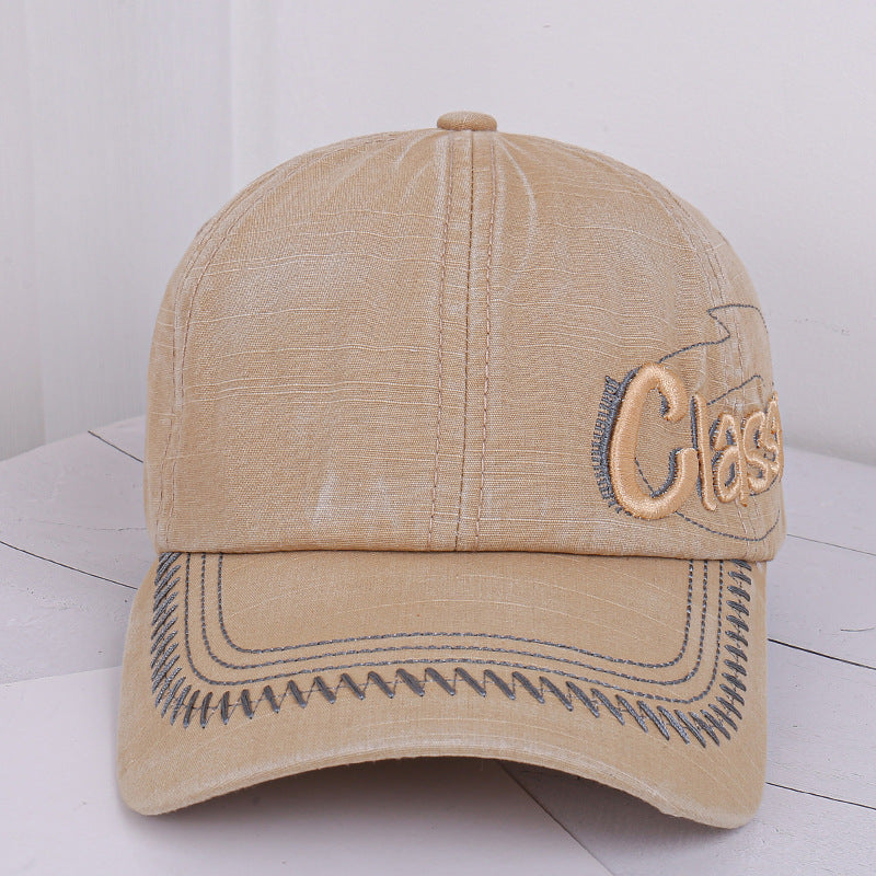 Outdoor Do Old Letters Three-dimensional Embroidery Baseball Hat