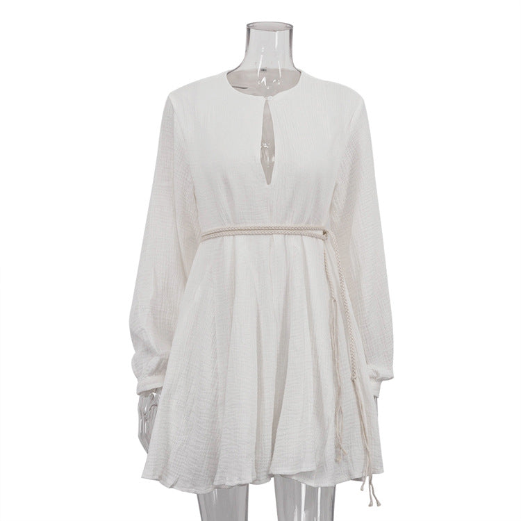 Stylish And Minimalist Long Sleeve Dress For Women