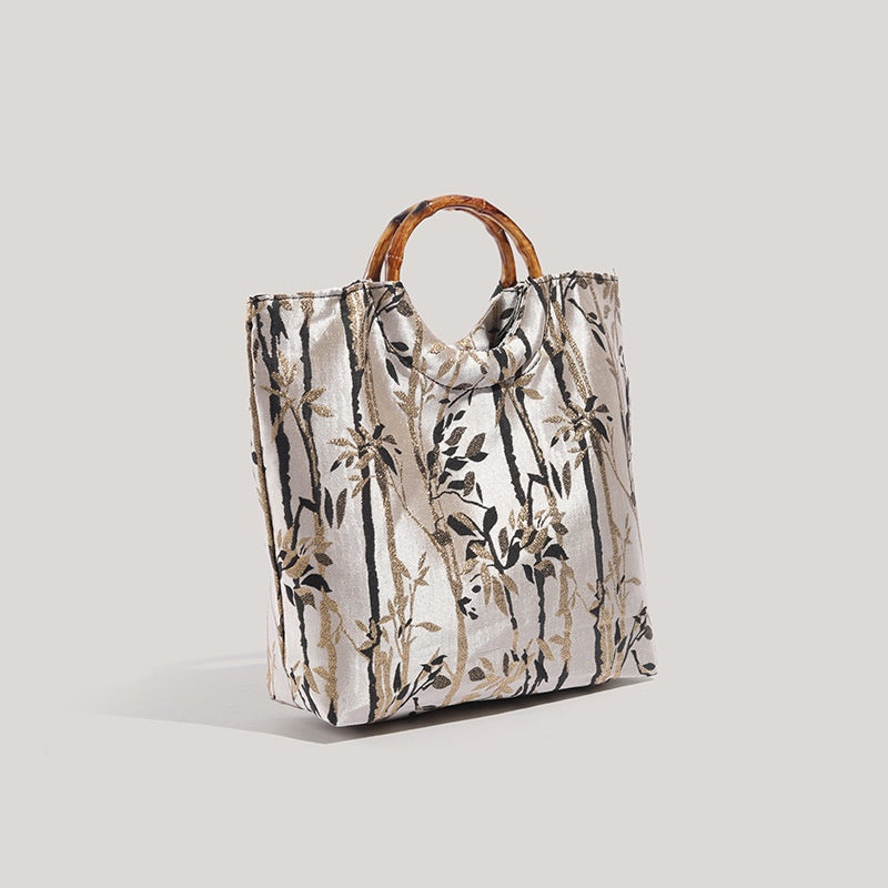 Chinese Style Traditional Ink Bamboo Handbag