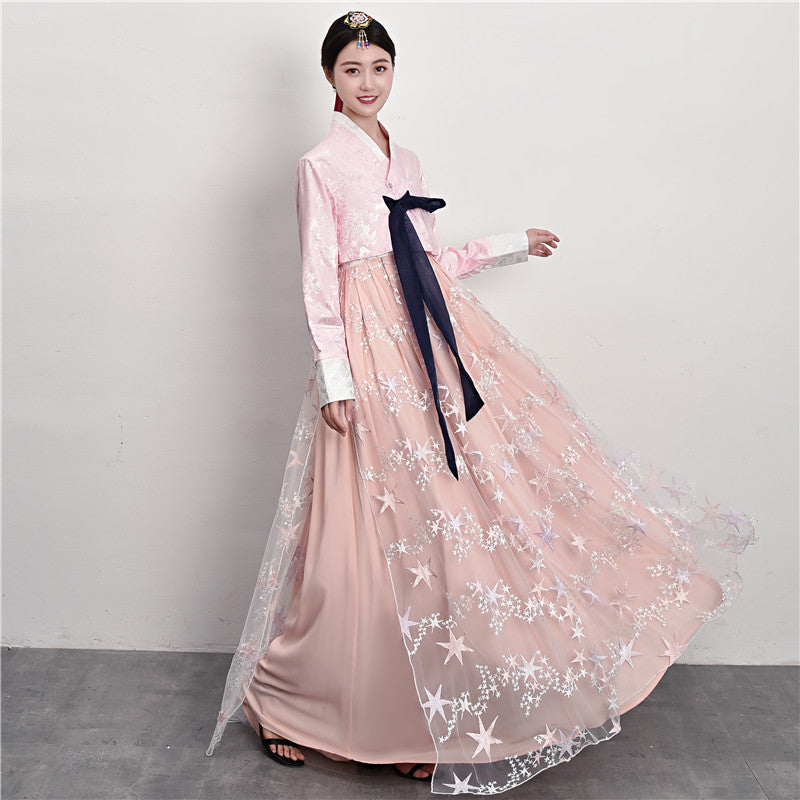 Traditional Court Korean Ethnic Dance Performance Dress
