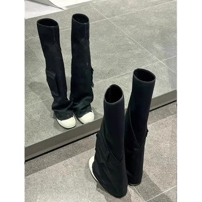 Split Pants Boots Fried Street Boots Canvas Goddess Pocket Boots Over-the-knee Boots