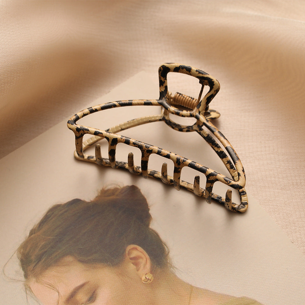 Leopard Metallic Shark Hairpin Female
