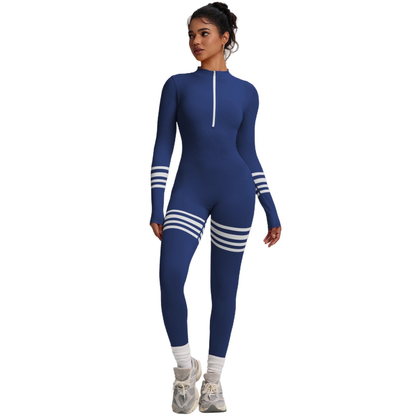 Womens Outdoor Long-sleeve One-piece Pants For Sports And Fitness