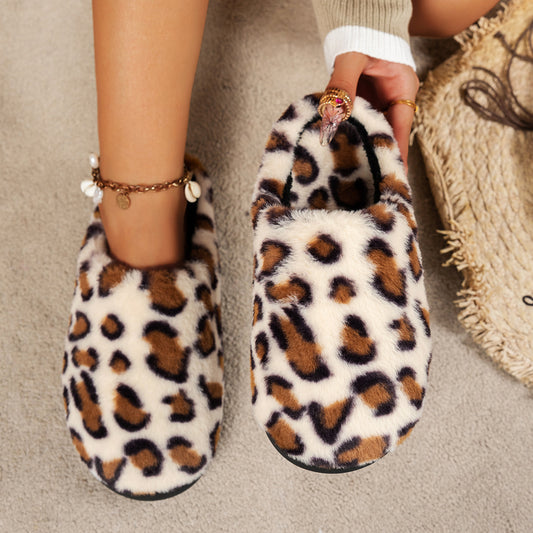 Fashion Leopard Design Cotton Slippers