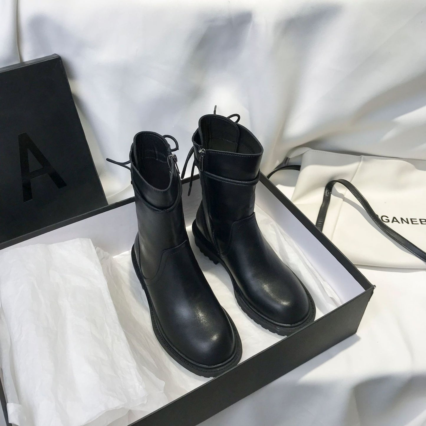 British Style Handsome Street Wild Flat Single Boots