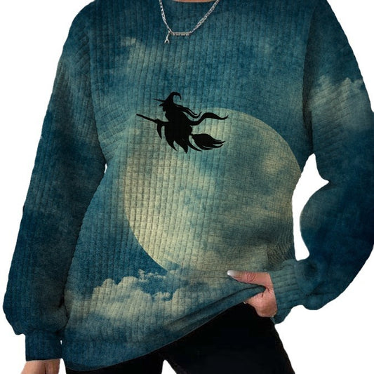 Women's Round Neck Sweater 3D Digital Printing