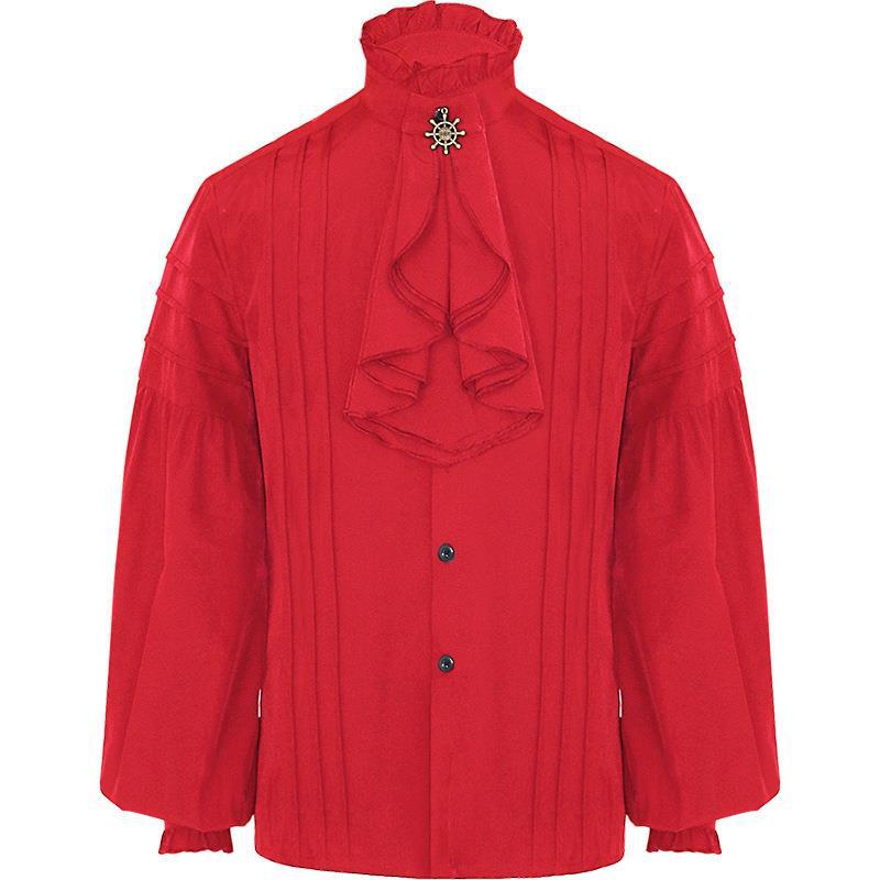 European Medieval Samurai Scarf Lantern Sleeve Shirt