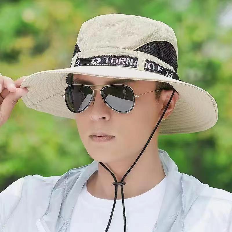Mountain-Style Camping Mens Summer Sun Hat Hiking Sun Protection Fishing Cap