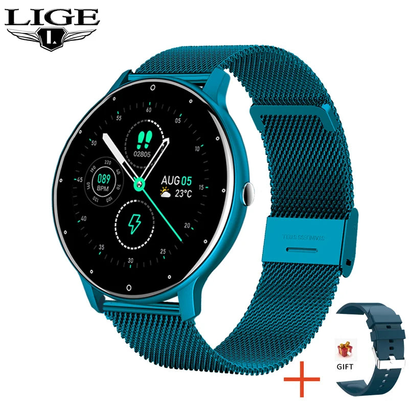 2025 Smart Watch Ladies Full Touch Screen Sports Fitness Watch IP67 Waterproof Bluetooth for Android Ios Smart Watch Female