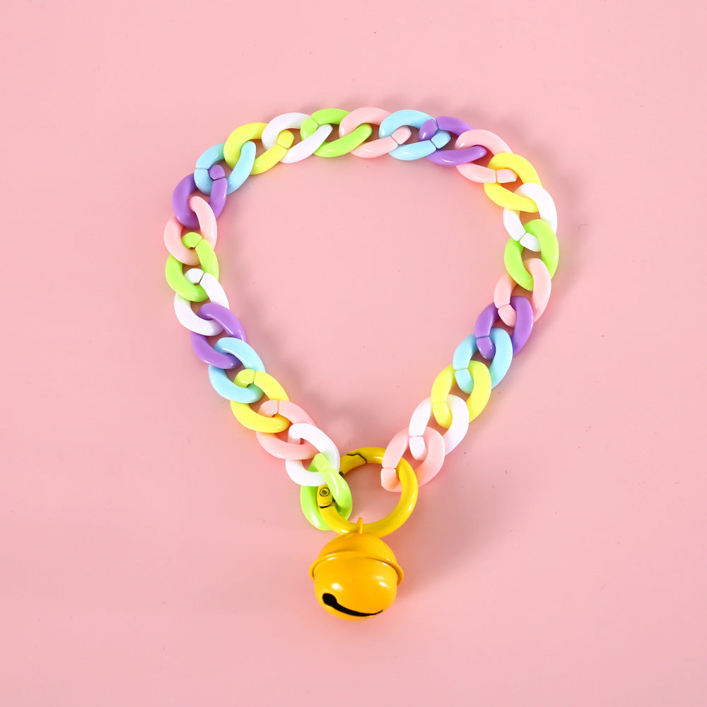 Pet Cat Dog Rabbit Collar Macaron Candy Color