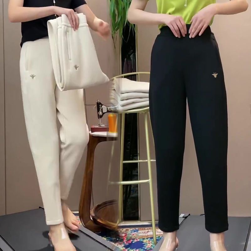 Women's High-end Fashion Draping Slim Fit Slimming Slim Fit High Waist High Elastic Casual Pants