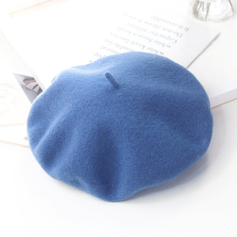 Children's Fashion Retro Warm Painter Woolen Knitted Hat