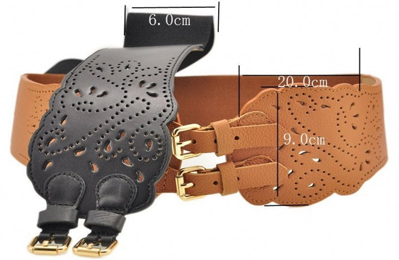 Women's Fashion Cutout Elastic Pin Buckle Belt