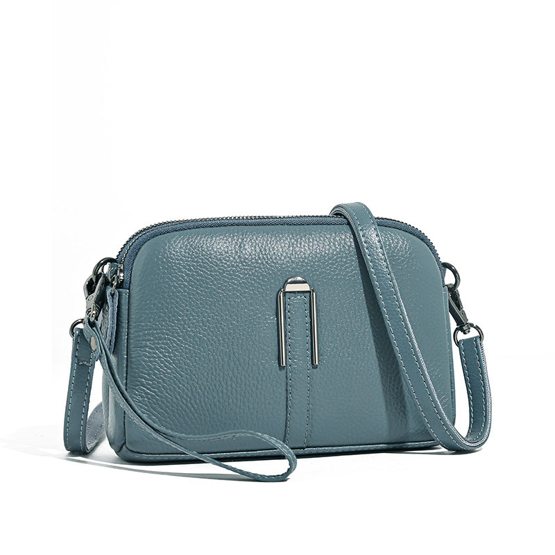 Minimalist Crossbody Bag In Top-grain Leather
