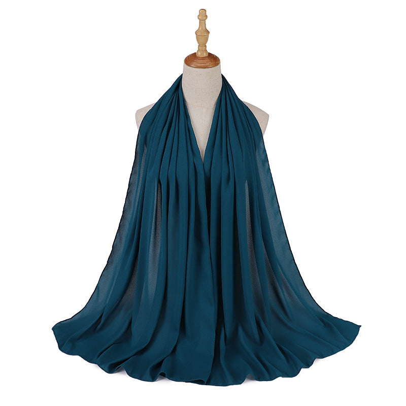 Malaysia Shiny Toe Cap Solid Color Scarf