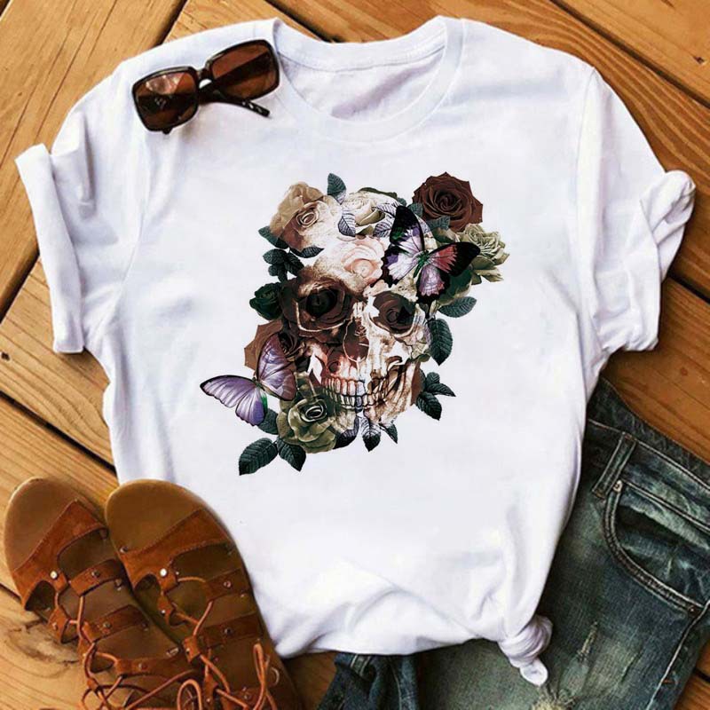 Vintage Print Letter Fashion Clothing Short-sleeved T-shirt
