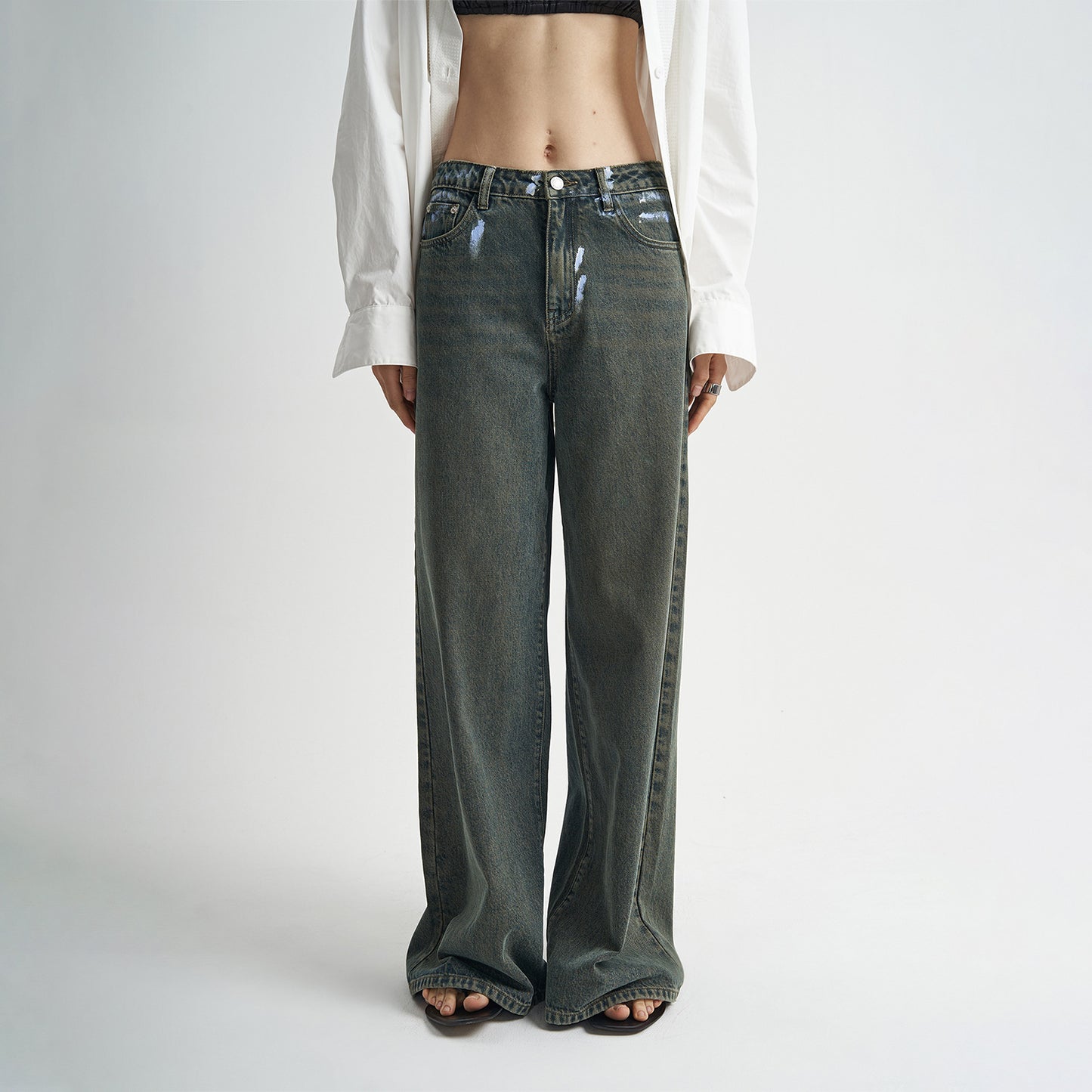 High Waist Loose And Slimming Trousers Mop Pants Women's Jeans